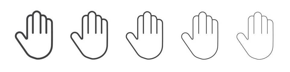 hand stop icon simple illustration logo art