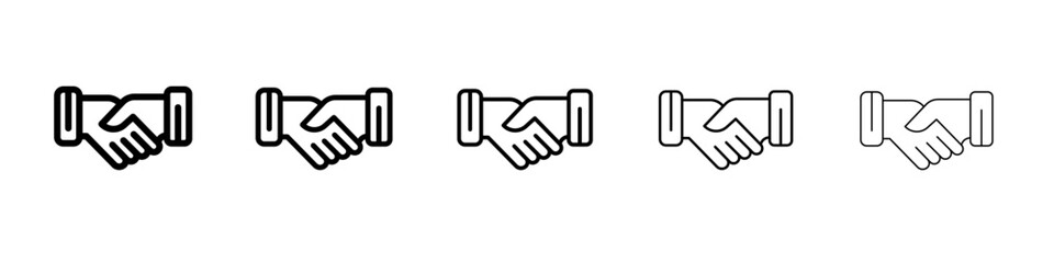 Handshake icon simple illustration logo art
