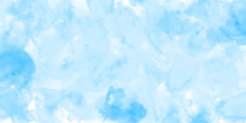 Abstract watercolor art background template. Blue white watercolor backdrop empty space for text, banner, presentation or product display graphic design