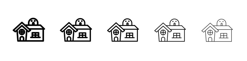 Haunted house icon simple illustration logo art