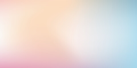 Abstract clear blue sky. Pastel rainbow. Light blue, pink and yellow color vector banner. Pastel gradient sky simple modern design illustration