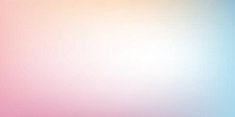 Abstract clear blue sky. Pastel rainbow. Light blue, pink and yellow color vector banner. Pastel gradient sky simple