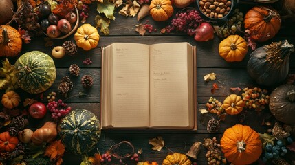 3D render of Thanksgiving recipe book