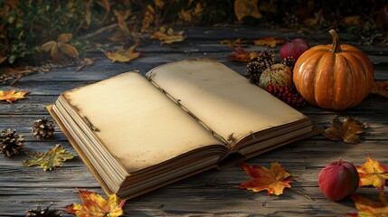 3D render of Thanksgiving recipe book