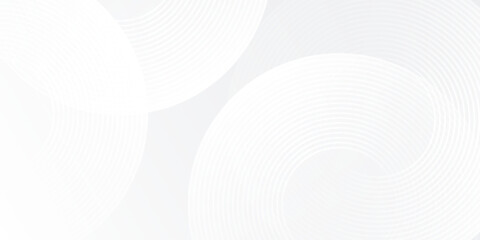 Modern white glowing geometric lines on gray background. Modern shiny blue circle abstract modern simple art