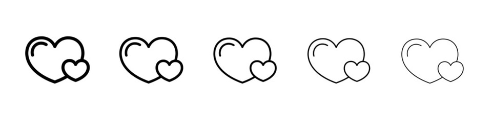 Heart icon simple illustration logo art
