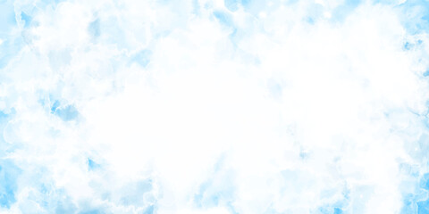 Abstract watercolor art background template. Blue white watercolor backdrop empty space for text, banner, presentation or product display graphic design