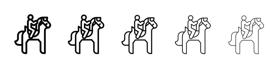 horse Ride icon simple illustration logo art