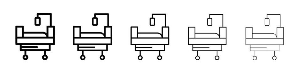 Hospital bed icon simple illustration logo art