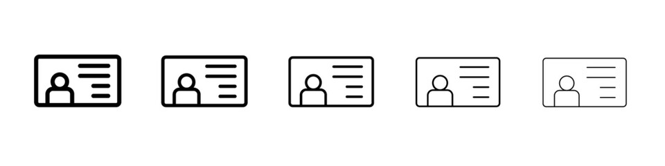 Identification card icon simple illustration logo art