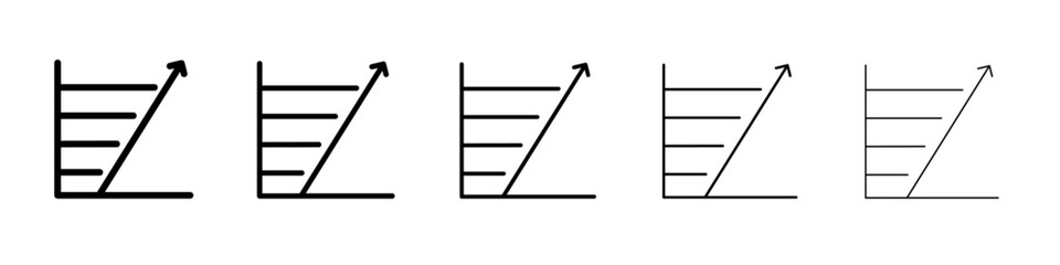 Increase chart icon simple illustration logo art