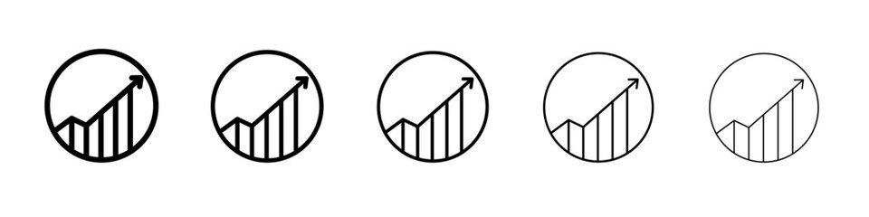 Increase chart icon simple illustration logo art