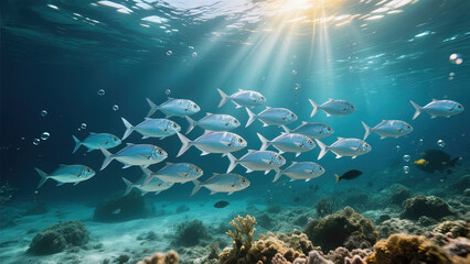 coral reef and fishes