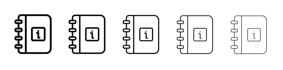 Information book icon simple illustration logo art