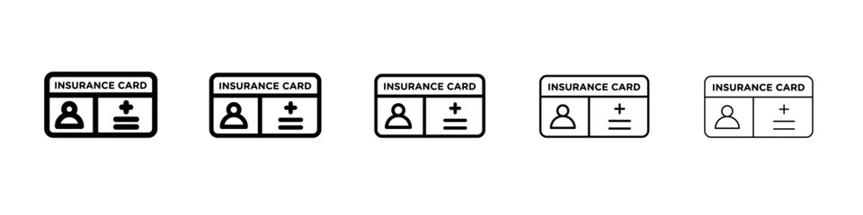 Insurance card icon simple illustration logo art