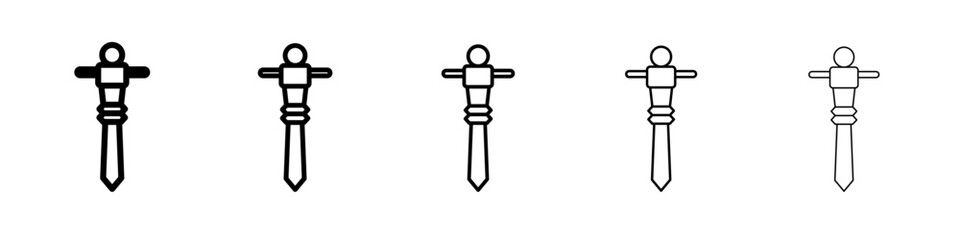 jack hammer icon simple illustration logo art