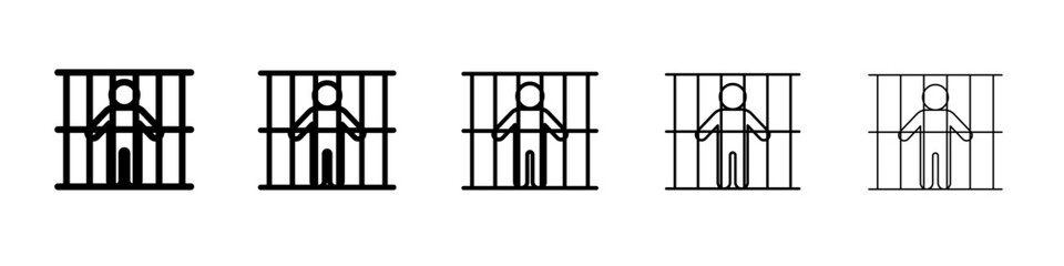 jail criminal prisioner icon simple illustration logo art