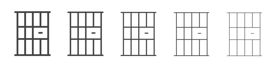 Jail door icon simple illustration logo art