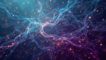 Fototapeta premium Luminous abstract background, blue and purple hues with soft lighting effects