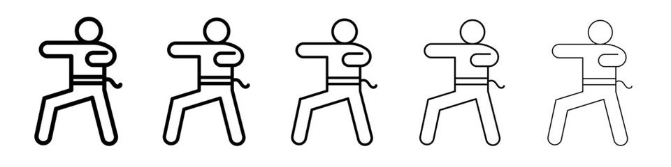 karate icon simple illustration logo art