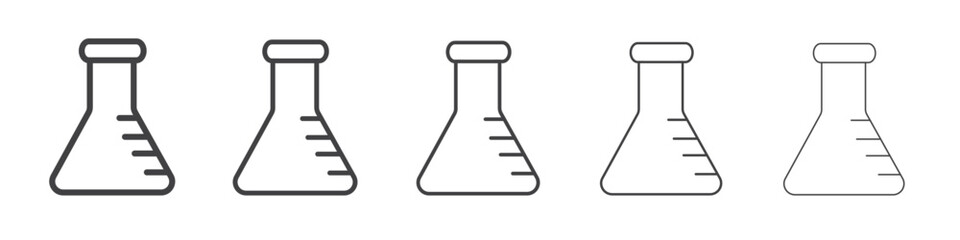 Laboratory flask icon simple illustration logo art