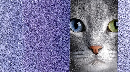 A Watercolor Painting of a Ragdoll Cat Peering from a Dimly Lit Room