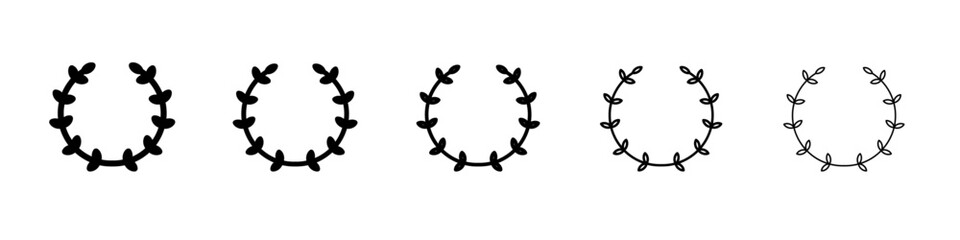laurel wreath icon simple illustration logo art