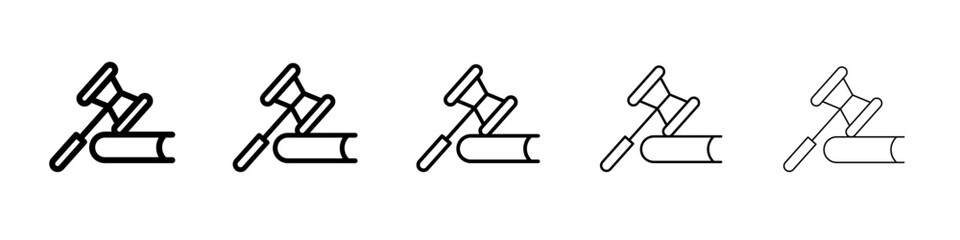 Law icon simple illustration logo art