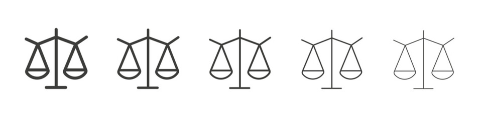 Law scale icon simple illustration logo art