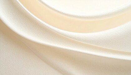 Flowing white fabric, elegant curves and contemporary design for modern interiors fashion
