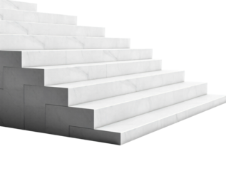 Concrete stairs isolated on transparent background