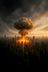 Nuclear Bomb Explosion – Mushroom Cloud 