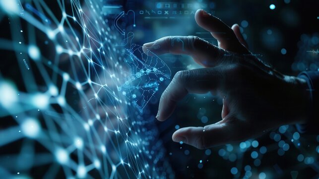 Medicine doctor touching medical global network, Computing electronic medical record. DNA. Digital healthcare and network connection on virtual interface, medical technology and innovation concept