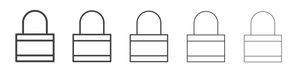 Lock icon simple illustration logo art