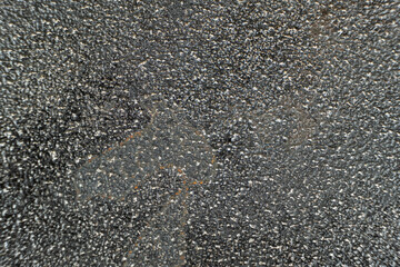 Rust stains on cast iron surface, macro