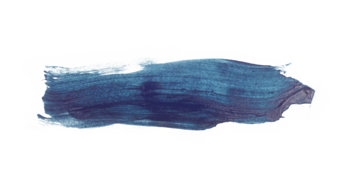 Dark blue watercolor paint brush stroke isolated on transparent background. watercolor png.