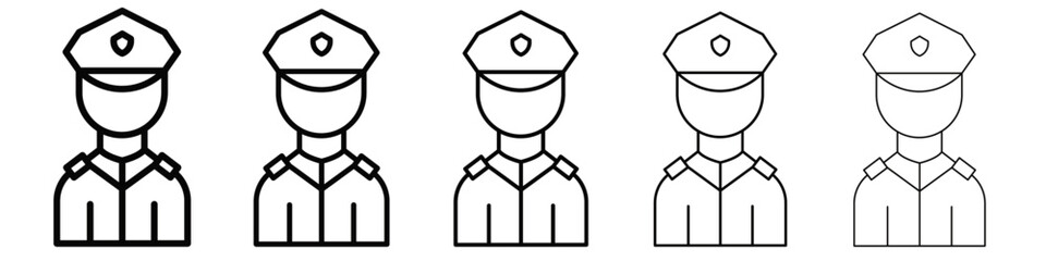 Male chief officer icon simple illustration logo art