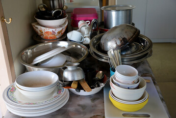 Set of kitchen utensils on the table