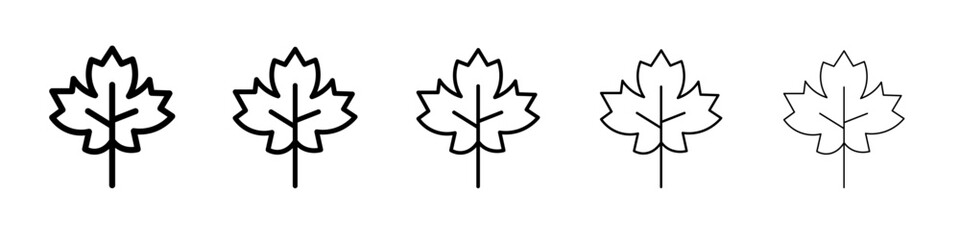 Maple leaf icon simple illustration logo art