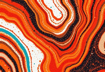 Grainy abstract background with orange, red, white, black, teal, and gray wave noise texture, cover, orange