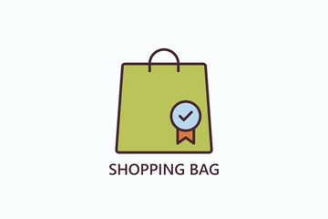 Shopping Bag Icon Or Logo Isolated Illustration