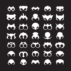 Obraz premium Brass knuckles silhouette set