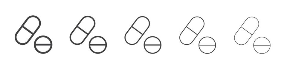 Medical pills icon simple illustration logo art