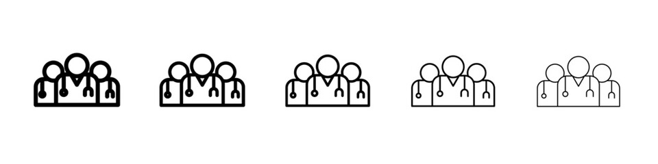 Medical team icon simple illustration logo art