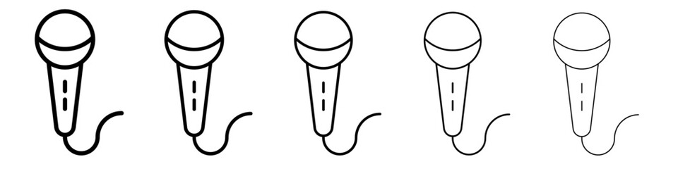Microphone icon simple illustration logo art