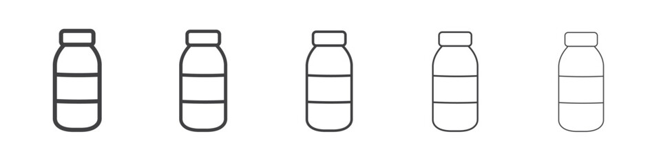 Milk bottle icon simple illustration logo art