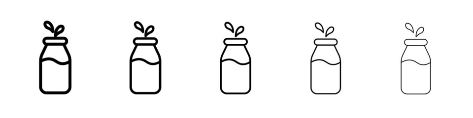 Milk bottle icon simple illustration logo art