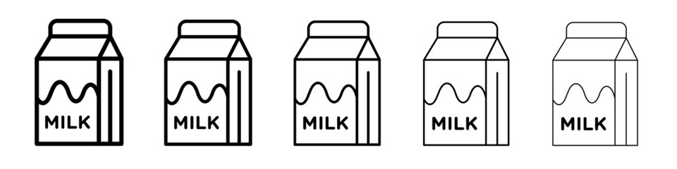 Milk carton icon simple illustration logo art