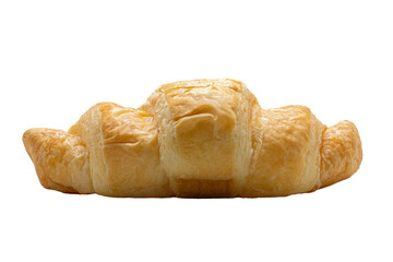 Freshly baked croissant, isolated on white background, png