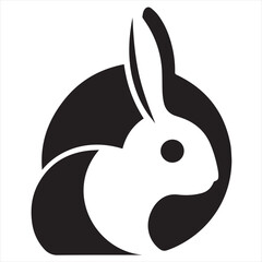 Minimal Rabbit Logo Design, Elegant Silhouette Style Vector Art for Clean Branding, Business Identity, and Nature-Inspired Logo Concepts
